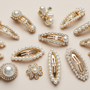 Luxury Pearl & Crystal Hair Clip Set for Women