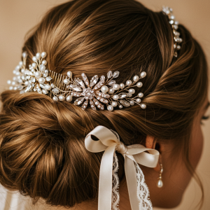 Elegant Bridal Hair Clips Band – Women’s Crystal Hair Accessories for Weddings & Parties
